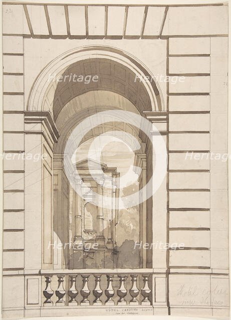 Design for Stable Arches, Hôtel Candamo, ca. 1873. Creators: Jules-Edmond-Charles Lachaise, Eugène-Pierre Gourdet.