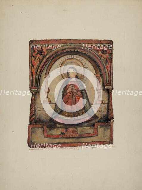 Santos Retablos, 1936. Creator: Maude Valle.