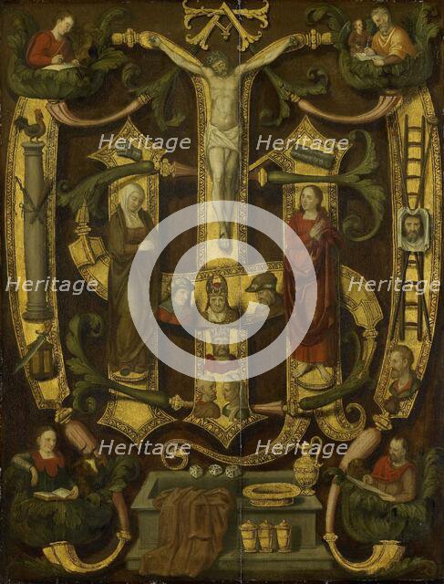 Monogram of Christ combined with Instruments of the Passion, c.1560. Creator: Anon.