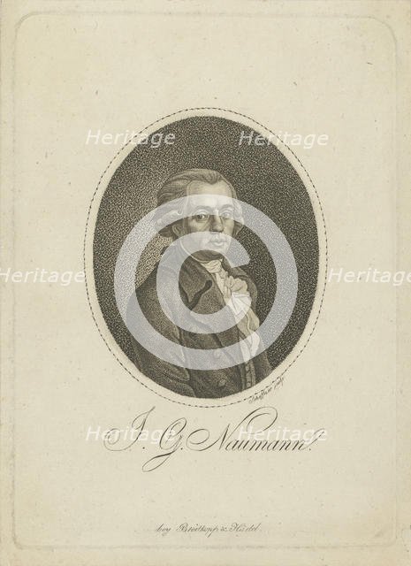 Portrait of the composer Johann Gottlieb Naumann (1741-1801) , c. 1800. Creator: Scheffner, Johann Gottfried (1765-1825).