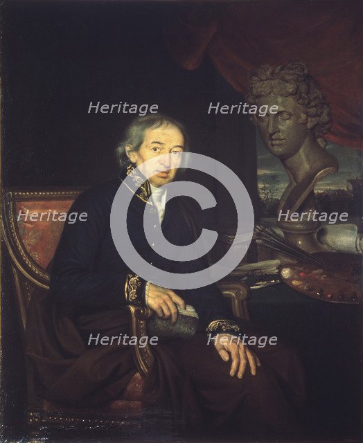 Portrait of the artist Dimitri Levitsky (1735-1822), 1812. Artist: Yakovlev, Ivan Eremeevich (1787-1843)