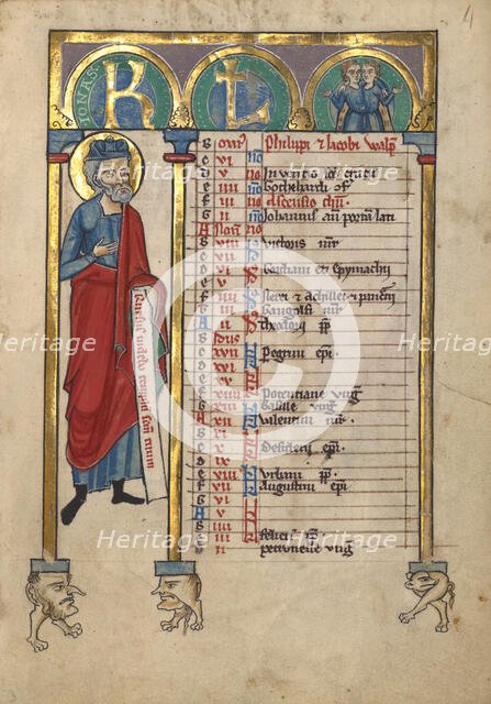 Jonah; Psalter, about 1240-1250. Creator: Unknown.