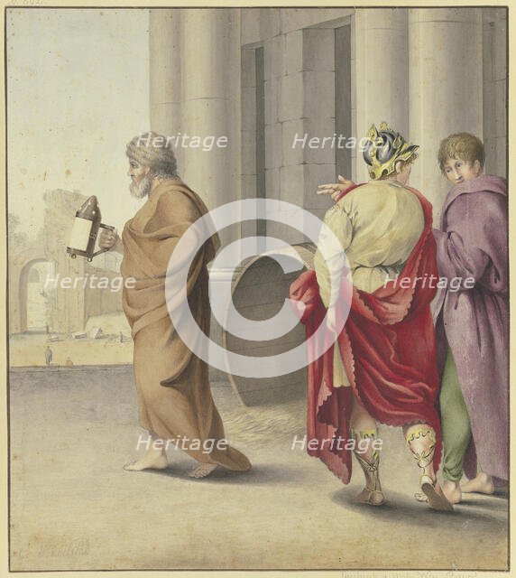 Diogenes looking for people. Creator: Carl Friedrich Wendelstadt.