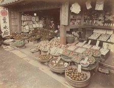 Orange Shop, 1870s-1890s. Creator: Kusakabe Kimbei.