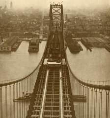 'The Delaware River Suspension Bridge', c1930. Creator: Unknown.