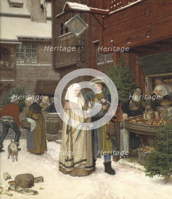 The Christmas Fair, 1872. Creator: Georg von Rosen.