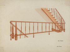 Shaker Stairway, c. 1941. Creator: Lon Cronk.