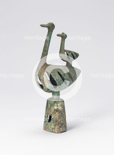 Pole Top with Double Bird-Shaped Bell (one of pair), 6th/4th century B.C. Creator: Unknown.