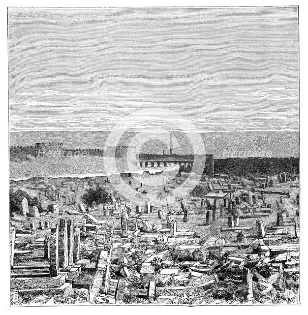 A bridge over the river Tigris, Diyarbakir, Turkey, 1895. Artist: Unknown