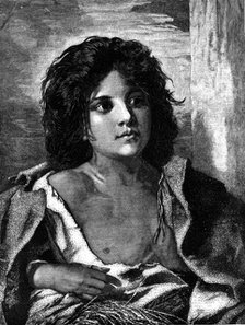 "A Gipsy," by Richter, 1874. Creator: Unknown.
