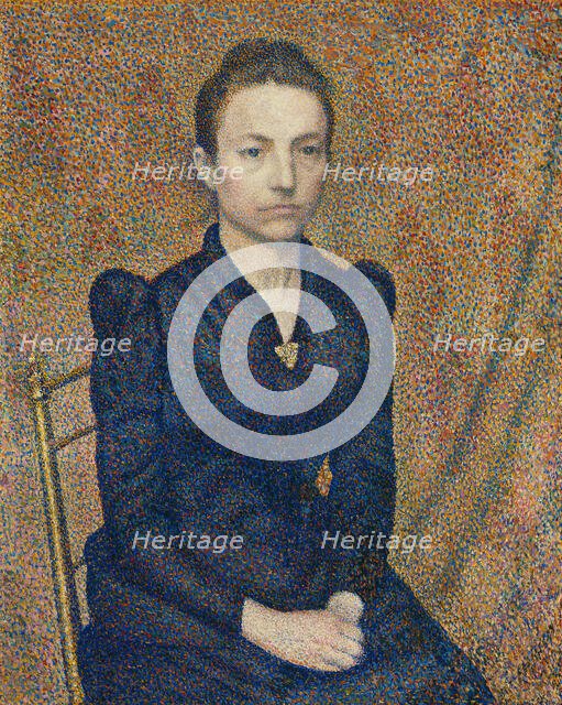 Portrait of the Artist's Sister, 1891. Creator: Georges Lemmen.