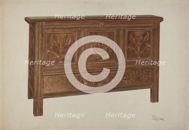 Pa. German Chest, 1935/1942. Creator: Rolland Livingstone.