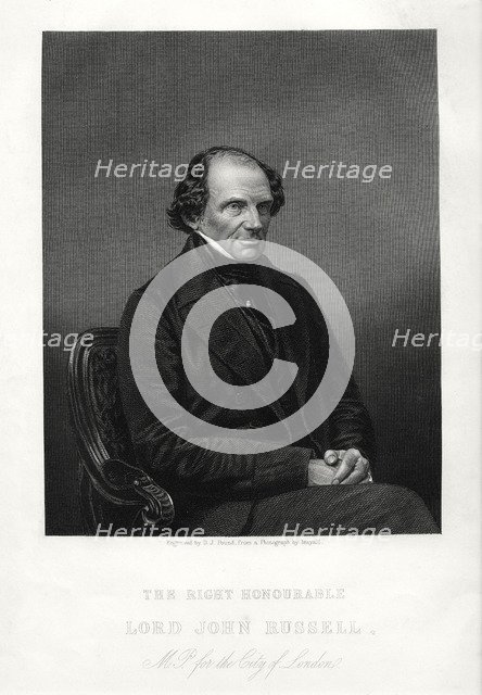 The Right Honourable John Russell, 1st Earl Russell, British Liberal statesman, c1880. Artist: DJ Pound