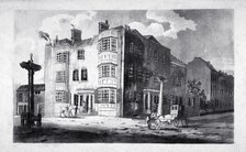 South-east view of Horns Tavern, Kennington, Lambeth, London, c1790. Artist: Anon
