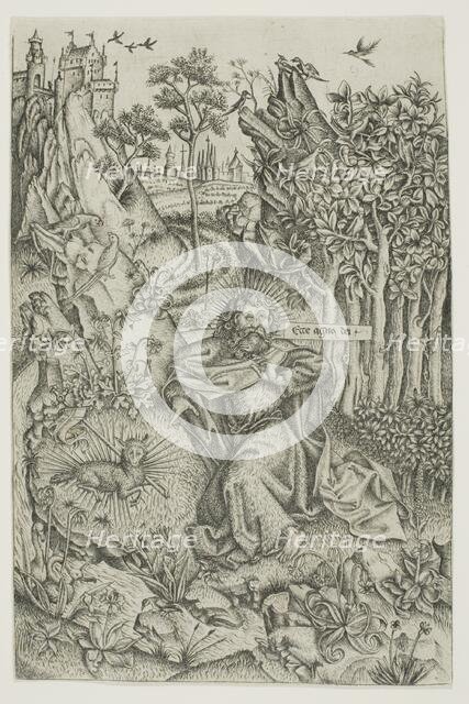 St. John the Baptist in the Wilderness, c. 1450. Creator: Master of Saint John the Baptist.