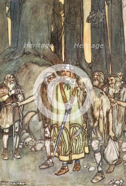 'And that night there was feasting and joy in the lonely hut', c1910.  Artist: Stephen Reid