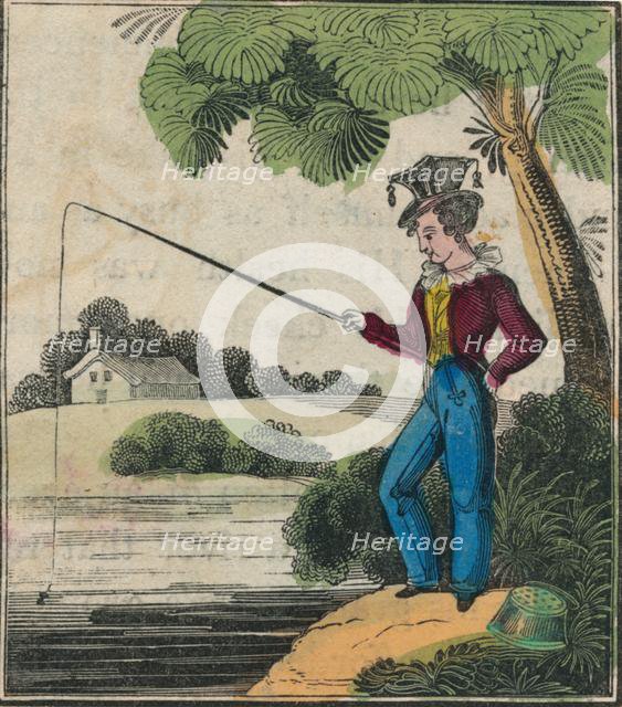 'George angling', late 18th-early 19th century. Creator: Unknown.