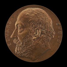 Eduard Suess, 1831-1914, Geologist [obverse], 1897. Creator: Karl Gindra.