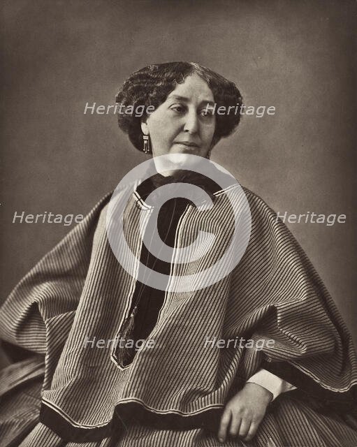 Portrait of George Sand, 1864. Creator: Nadar, Gaspard-Félix (1820-1910).