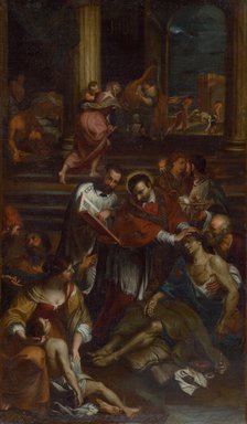 Saint Charles Borromeo among Plague Victims , Second Half of the 17th cen.. Creator: Bonatti, Giovanni (1635-1681).