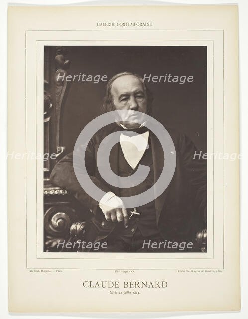 Claude Bernard, [French physiologist], c. 1876.  Creator: Valéry.