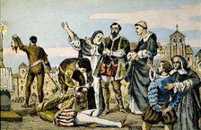Execution in Villalar in 1521 of the three commoner leaders: Juan de Padilla, Juan Bravo and Fran…