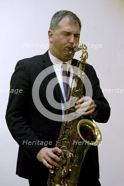 Simon Spillett, Simon Spillett Quartet, National Jazz Archive Loughton Essex, 15 Feb 2020. Creator: Brian O'Connor.