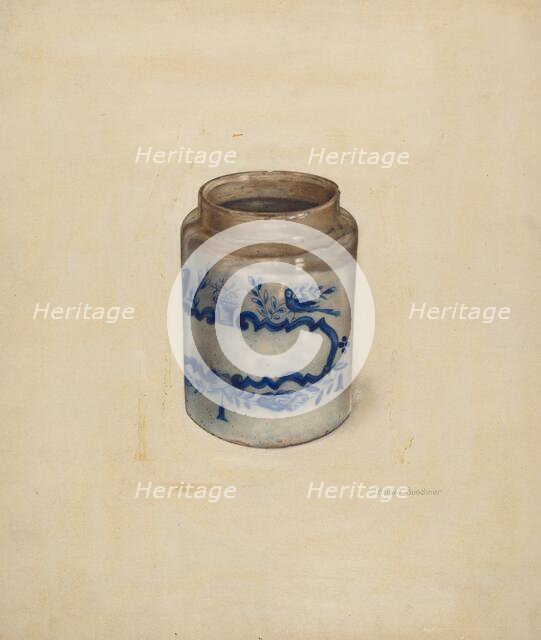 Stoneware Crock, 1938. Creator: Edward W. Buechner.