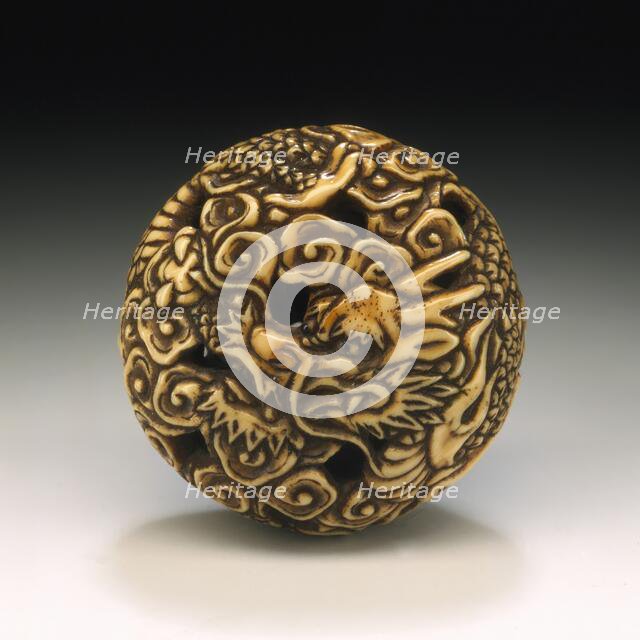 Dragon and Clouds, First half of 19th century. Creator: Okakoto.