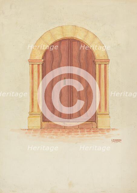 Mission Doors, 1935/1942. Creator: Warren W. Lemmon.