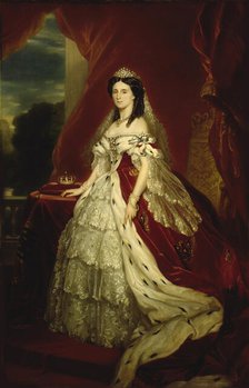 Princess Augusta of Saxe-Weimar-Eisenach (1811-1890), Queen of Prussia, ca 1859. Creator: Winterhalter, Franz Xaver, School of  .
