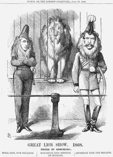 'Great Lion Show', 1868. Artist: John Tenniel Artist: Unknown