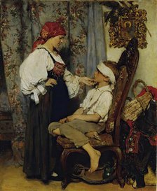The Little Patient, 1873. Creator: Franz Rumpler.
