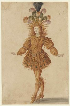 Louis XIV as Apollo in the ballet Ballet de la Nuit, 1653. Creator: Gissey, Henri de (1621-1673).