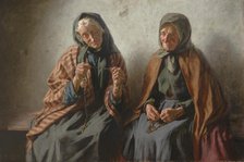 Women Praying in the Porch, 1902. Creator: Mieczyslaw Reyzner.