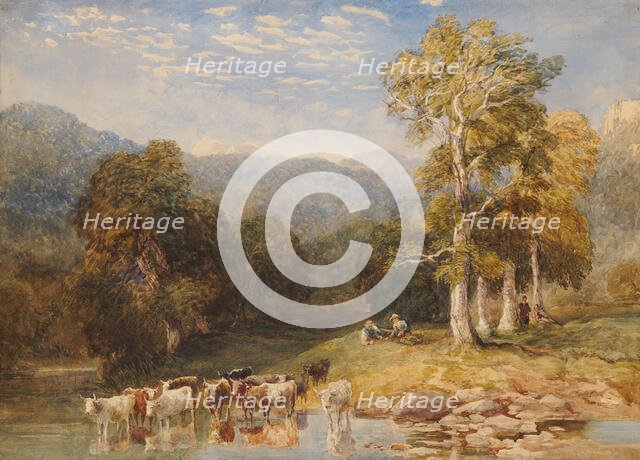 Junction of the Llugwy and Conwy, c1840-1885. Creator: David Cox the Younger.