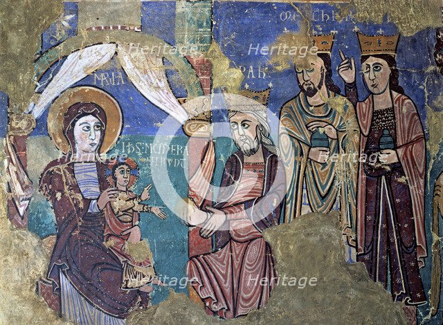 Epiphany', wall Painting from the church of Navasa (Huesca).