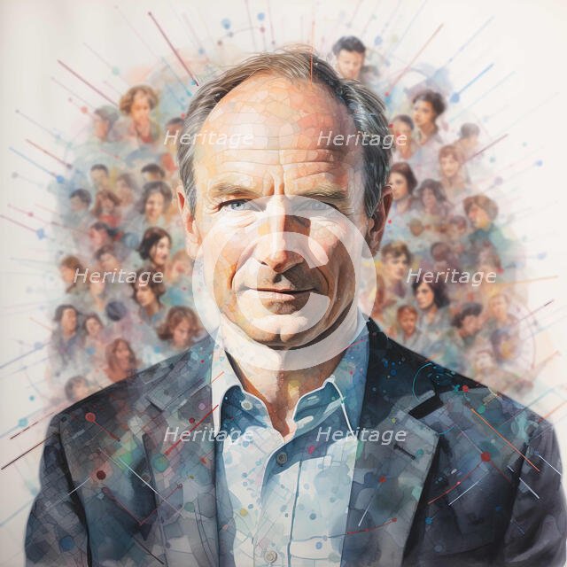 AI IMAGE - Portrait of Tim Berners-Lee, 2010s, (2023).  Creator: Heritage Images.
