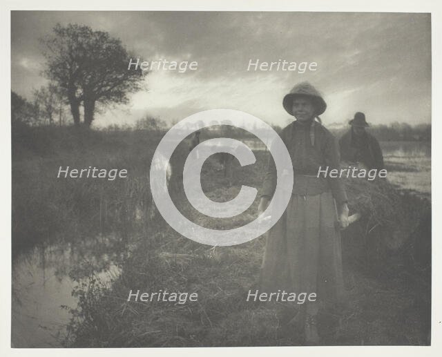 Poling the Marsh Hay, 1886. Creator: Peter Henry Emerson.
