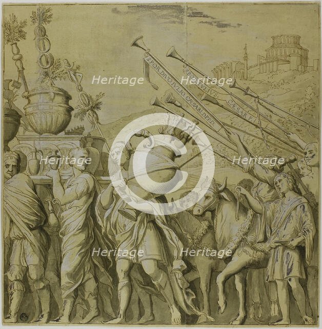 Triumphs of Julius Caesar: Canvas No. IV, 18th century. Creator: Unknown.