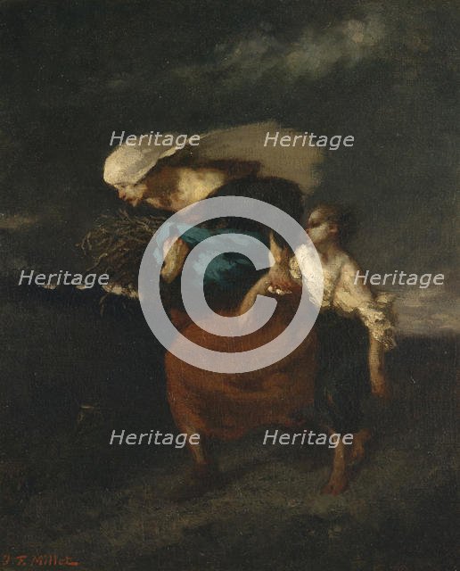 Retreat from the Storm, ca. 1846. Creator: Jean Francois Millet.
