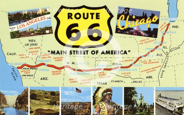 'Route 66, Main Street of America', 1964. Artist: Unknown