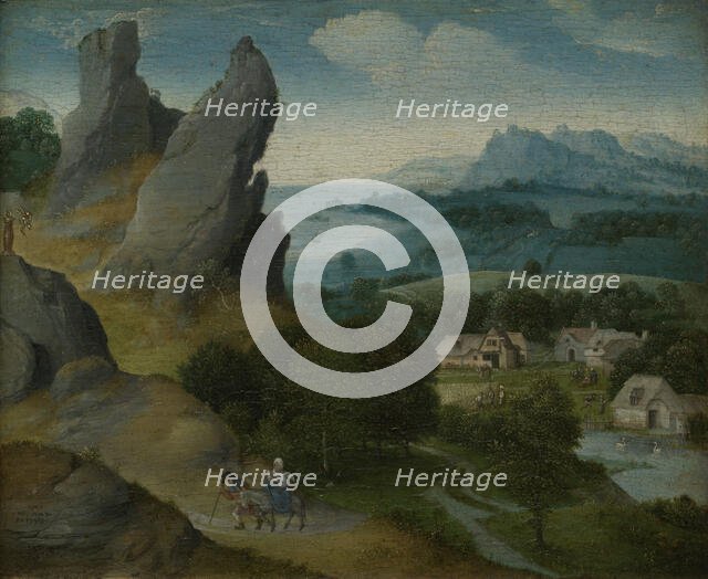Landscape with the Flight into Egypt, 1516-1517. Creator: Joachim Patinir.