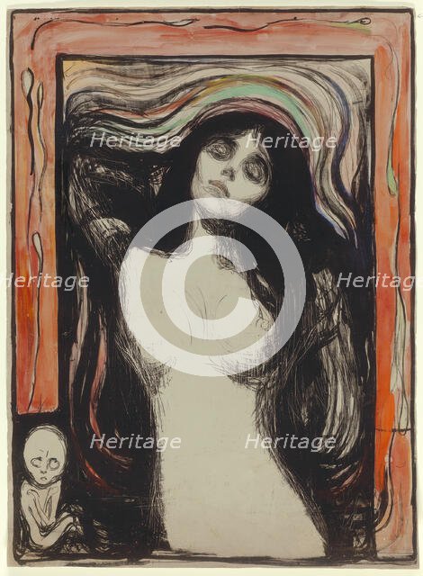 Madonna, 1895/96. Creator: Edvard Munch.