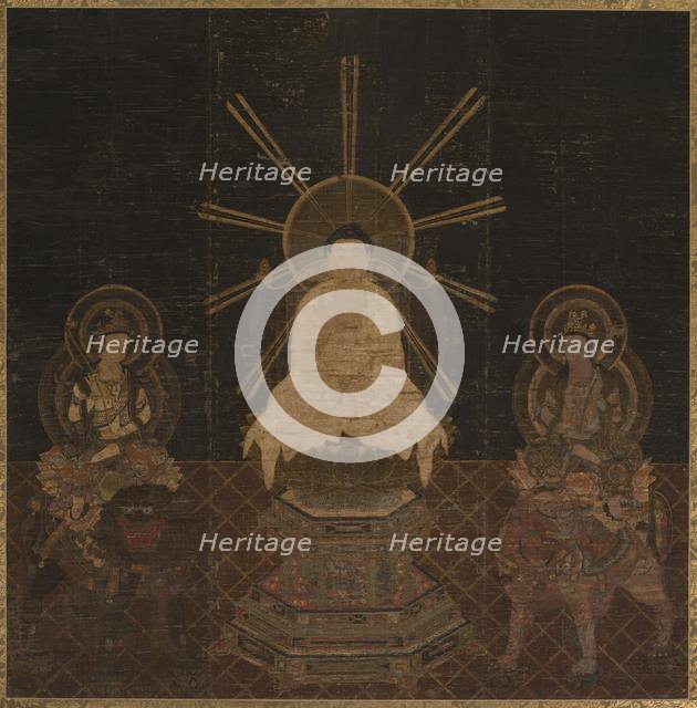 Shaka attended by Fugen and Monju, 1185-1333. Creator: Unknown.