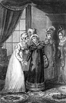 'The Last Interview between Her Majesty and Princess Charlotte', 1820.Artist: J Chapman