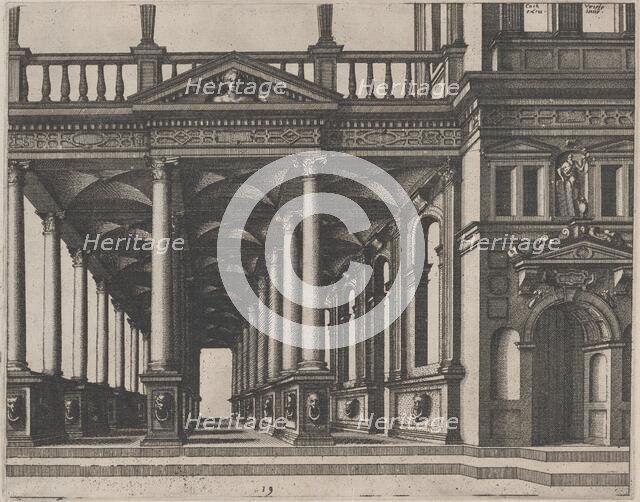 Open Hall Supported by Corinthian Columns, 1560. Creators: Johannes van Doetecum I, Lucas van Doetecum.