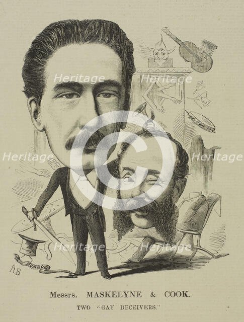 Messrs. Maskelyne & Cook; Two "Gay Deceivers", late 19th century.  Creator: Unknown.