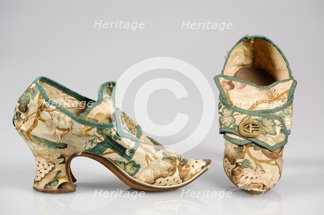 Shoes, British, 1710-29. Creator: Unknown.