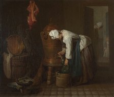 La Fontaine (The Water Cistern), 1733. Artist: Chardin, Jean-Baptiste Siméon (1699-1779)